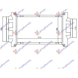 HLADNJAK INTERKULER 1.6- 16V.S / SWORKS27.6x 15.8x5. MINI CABRIO (R52) (2004-2008) (OEM: 1515368, 11651515368, 17511515368)