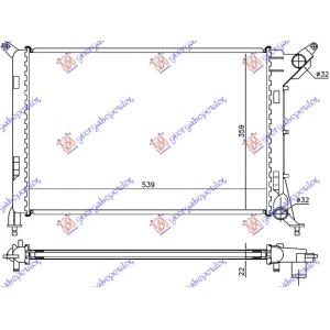 HLADNJAK MOTORA 1.4- 1.6i 16V -A / C (54x36) MINI CABRIO (R52) (2004-2008) (OEM: 17101475552)