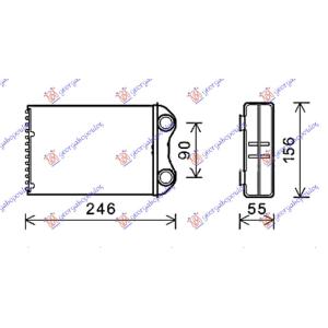 GREJAC KABINE (BR) (20 0 x 154x32) MINI CABRIO (R52) (2004-2008) (OEM: 64111497527)