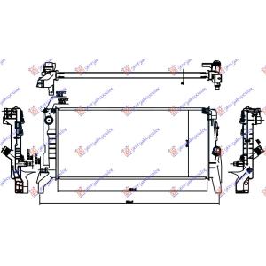 HLADNJAK MOTORA 2.0 (220i) BENZIN (AUTO) (680x320x26) (3 CEVI) (NISSENS) MINI CABRIO (F57) (2021-2024) (OEM: 7635620, 17117635620)