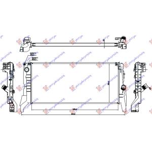 HLADNJAK MOTORA ZA SVE MODELE DIZEL (AUTO) (680x320x26) MINI CABRIO (F57) (2021-2024) (OEM: 7617636, 7617637, 17117617636)