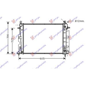 HLADNJAK MOTORA 2.0 -2.5i- 16V (34x68.5x 16)AUTO SAAB 900 (1993-1998) (OEM: 4257794, 45111-AG000, 45111-AG001)