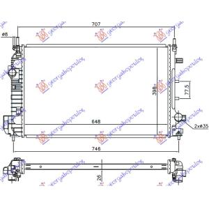 HLADNJAK MOTORA 1.9 TTiD (65x42) SAAB 9.3 (2007-2012) (OEM: 12775541)