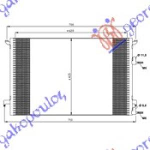 HLADNJAK KLIME 1.8-2.0 i 16VTURBO2.2TiD (62x4 1 SAAB 9.3 (2007-2012) (OEM: 12793295, 12793296)