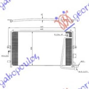 HLADNJAK KLIME BENZIN / DIZEL -0 1 (60 x35.8x20) SAAB 9.5 (1998-2005) (OEM: 4541215)