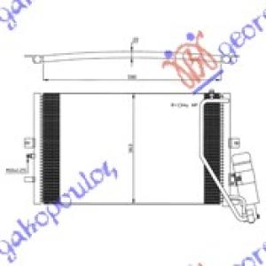 HLADNJAK KLIME BENZIN / DIZEL 0 1- (59x36.2x20) SAAB 9.5 (1998-2005) (OEM: 5046990, 12773283)