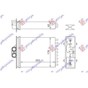 GREJAC KABINE (M) +AC (20 5x 176) SAAB 9.5 (2005-2010) (OEM: 1618049, 5045836)