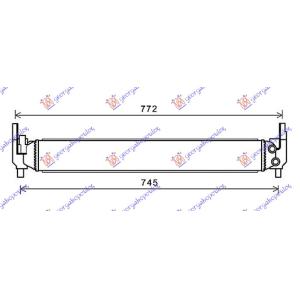 HLADNJAK DODATNI 1.2- 1.4 BENZIN (64.5x88x56 SEAT IBIZA (2012-2015) (OEM: 6R0145805E, 6R0145805H)