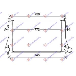 HLADNJAK INTERKULER 1.8 / 2.0 TFSi BENZIN SEAT LEON (2013-2017) (OEM: 5Q0145803AA, 5Q0145803H, 5Q0145803K)