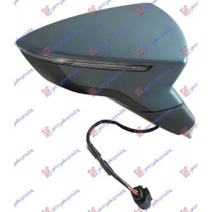 RETROVIZOR ELEKTRICNI GREJAC PM (SVETL)6 PIN (KONVEX) Desna str. SEAT LEON (2013-2017) (OEM: 5F0857522A, 5F1857508N, 5F1857508N+5F0857522A)