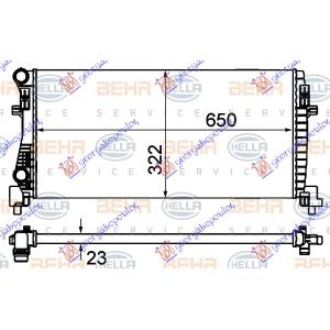 HLADNJAK MOTORA 1.2BENZIN 1.6DIZ (650 x325) B-A SEAT LEON (2017-2020) (OEM: 5Q0121251EB, 5Q0121251EC)