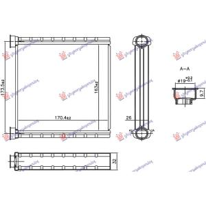 GREJAC KABINE BENZIN/DIZEL (163x170x26) CUPRA FORMENTOR (2020-2024) (OEM: 5WA819031)