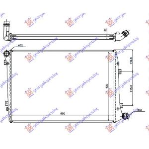 HLADNJAK MOTORA 2.0 TDi DIZEL (650x440) (KOYO) SKODA SUPERB 2008-2013 (3T4/3T5) (OEM: 1K0121251AL, 1K0121251DP)