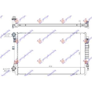 HLADNJAK MOTORA (650 x40 0) LEMLJEN SKODA YETI (2009-2013) (OEM: 5Q0121251EM, 5Q0121251ER, 5Q0121251GD)