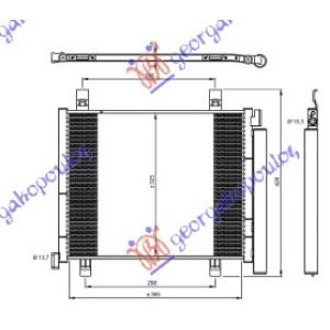 HLADNJAK KLIME 1.0 (40 0 x330 x 16) SKODA CITIGO (2012-2017) (OEM: 1S0816411, 1S0820411B, 1S0820411F)