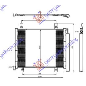 HLADNJAK KLIME 1.0i 12V (400x330x16) SKODA CITIGO (2017-) (OEM: 1S0816411, 1S0820411B, 1S0820411F)