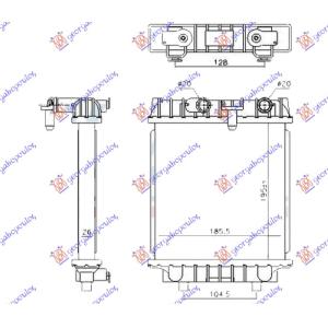 HLADNJAK 1.2TSI (65x44x2.2) SKODA OCTAVIA 6 (2013-2017) (OEM: 2Q0121253A, 2Q0121253K, 2Q0121253P)