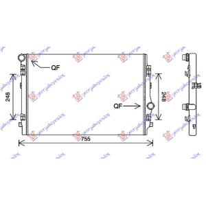 HLADNJAK MOTORA 2.0 TDi (135 KW) DIZEL (650x450x32) SKODA KODIAQ (2021-) (OEM: 5Q0121251CN, 5Q0121251EN, 5Q0121251HM)