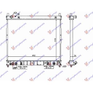 HLADNJAK 2.9 TD DIZEL AUTO. (5 10 x660 x26) SSANGYONG REXTON (2004-2010) (OEM: 2131008220, 2131008221, 2131008222)