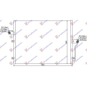 HLADNJAK KLIME 2.0 Xdi DIZEL (620 x455x 16) SSANGYONG REXTON (2004-2010) (OEM: 68400-09000, 6840009000, 6840009001)