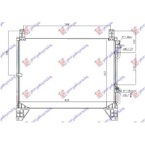 HLADNJAK KLIME 2.9 TD DIZEL (655x453x 16) SSANGYONG REXTON (2004-2010) (OEM: 6840008002)