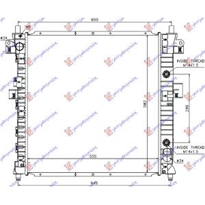 HLADNJAK MOTORA 2.3i BENZIN / 200 Xdi DIZEL (AUTO) (555x580x26) (VALEO) SSANGYONG KYRON (2006-2009) (OEM: 2131031230, 2131031231)