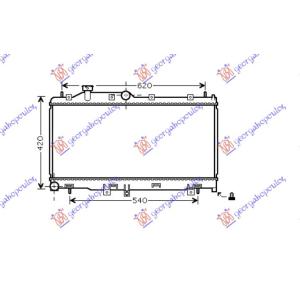 HLADNJAK MOTORA 2.0 -2.5i- 16V (34x68.5x 16)MANUELNI SUBARU FORESTER (2008-2012) (OEM: 45111-AG000, 45111-AG010, 45111-AG011)