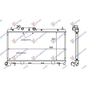 HLADNJAK MOTORA 2.0 -2.5i- 16V (34x68.5x 16)AUTO SUBARU FORESTER (2008-2012) (OEM: 45111-AG000, 45111-AG001, 45111AG000)