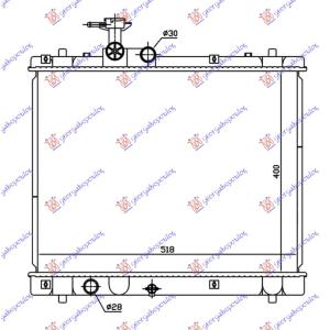 HLADNJAK MOTORA 1.2 BENZINZ. (40 x54x 16) MANUAL SUZUKI SWIFT H/B (2011-2014) (OEM: 1770069L00, 1770069L01, 1770069L20)