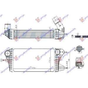 HLADNJAK INTERKULERA 1.0 HIBRID 3 15x 173x64 SUZUKI SWIFT H/B (2017-) (OEM: 1362052R40)