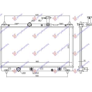 HLADNJAK 1.5dCi DIZEL (50 7x428x 16) SUZUKI SX4 S-CROSS (2013-2016) (OEM: 1770061M10)