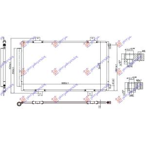 HLADNJAK KLIME 1.6 16v BENZIN (688x394x 12) SUZUKI SX4 S-CROSS (2013-2016) (OEM: 9531061M10)