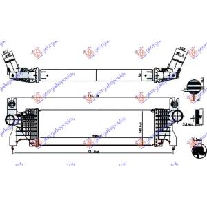 HLADNJAK INTERKULERA 1.6 DDiS DIZ (520 x 160) SUZUKI SX4 S-CROSS (2016-2022) (OEM: 1362055P00)