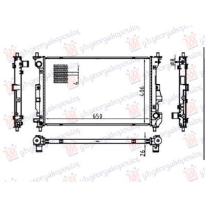 HLADNJAK MOTORA 1.4 BENZIN/HIBRID (650x415) SUZUKI SX4/S-CROSS (2022-) (OEM: 1770076S00)