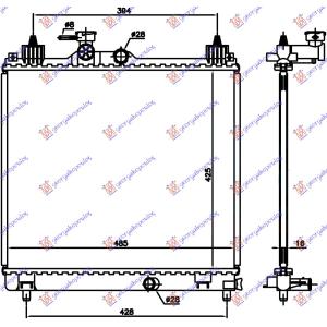 HLADNJAK MOTORA 1.2 BENZIN (425x485x16) (KOYO) SUZUKI IGNIS (2016-2020) (OEM: 1770081P00)