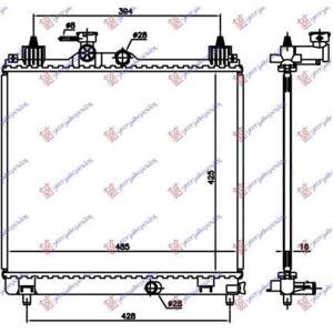 HLADNJAK MOTORA 1.2 BENZIN (425x485x 16) SUZUKI IGNIS (2016-2020) (OEM: 1770081P00)