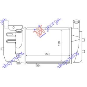 HLADNJAK INTERKULER 1.4VVTi (TUR-DIZ) (250 x 190 x64) TOYOTA YARIS (2011-2014) (OEM: 179400N090)