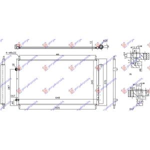 HLADNJAK KLIME 1.5 HIBRID 15- (60 0 x355x 16) TOYOTA YARIS (2014-2017) (OEM: 88460-0D060, 884600D060, 884600D210)