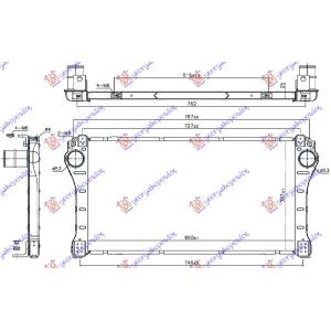 HLADNJAK INTERKULER 2.2 D4D AUTOMATIK (690 x367x25) TOYOTA AVENSIS (T27) (2008-2012) (OEM: 179400R030)