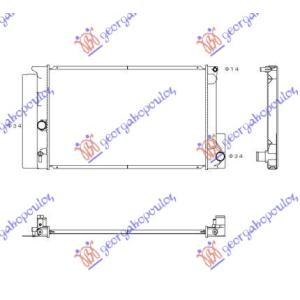 HLADNJAK MOTORA 1.3/1.4/1.6/1.8 BENZIN (MAN) (600x375x16) (KOYO) TOYOTA AVENSIS 2012-2015 (T27) (OEM: 164000D400, 164000D410, 164000D470)