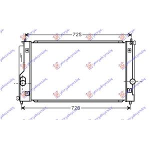 HLADNJAK MOTORA 1.8i- 16V VVTi (65x32x 16) TOYOTA MR 2 (1999-2007) (OEM: 16400-22110, 1640022110)