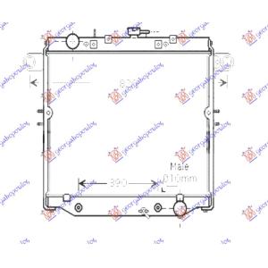 HLADNJAK MOTORA 4.7i BENZIN AUTO (510x698) TOYOTA LAND CRUISER (J10) (1998-) (OEM: 1640050210, 1640050211, 1640050212)