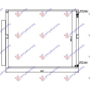 HLADNJAK KLIME (62.7x50 .3x 1.6) TOYOTA LAND CRUISER PRADO 120 (J12) (2002-2011) (OEM: 88461-60090, 8846160090)