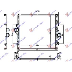 HLADNJAK INTERKULERA 3 0 DIZEL (60 0 x568x24) TOYOTA LAND CRUISER PRADO 150 (J15) (2009-2013) (OEM: 1794030160, 1794030170)