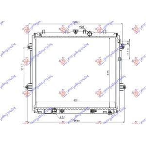 HLADNJAK MOTORA 4.0 BENZIN AUTOMATIK (570 x650 x26) TOYOTA LAND CRUISER PRADO 150 (J15) (2009-2013) (OEM: 1640031710, 16400OP320)