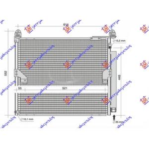 HLADNJAK KLIME 4.0 i V6 BENZIN (625x480 x 16) TOYOTA LAND CRUISER PRADO 150 (J15) (2009-2013) (OEM: 8846060430)