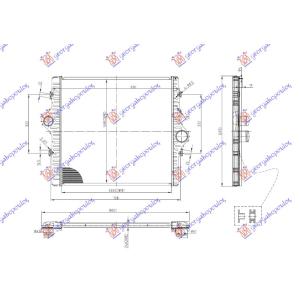 HLAD. INTERKULERA 2.8 DIZEL (600x568x24) TOYOTA LAND CRUISER PRADO 150 (J15) (2013-2017) (OEM: 1794011050)