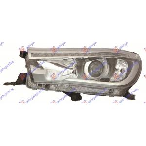 FAR ELEKTRICNI (HB3) SA LED DNEVNIM SVETLIMA (TYC) Leva str. TOYOTA HI-LUX 2WD/4WD (2015-2020) (OEM: 81070-0K710, 810700K710, 81150-0K730)