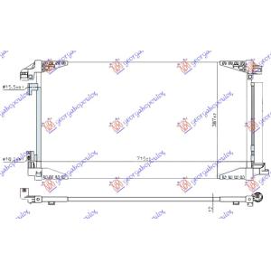 HLADNJAK KLIME 1.2 TURBO BENZIN (69x40 x 16) TOYOTA C-HR (2016-2019) (OEM: 88450F4020)