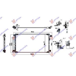 HLADNJAK KLIME 1.8 HIBRID BENZIN (67x37x 12) TOYOTA C-HR (2016-2019) (OEM: 88460F4040)